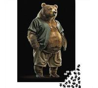 Grizzly Bear Fat 1000 Piece Jigsaw Puzzle for Adults, 38x26cm/1000pcs, Screen-Free Activity, Weekend Downtime And Quiet Weekends