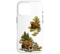Grizzly Bear Gorpcore Nature Aesthetic Art National Park Case for iPhone 16 Pro