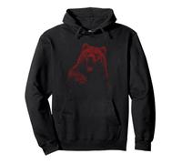 Grizzly Bear Hike Camp Vintage Angry Brown Bear Pullover Hoodie