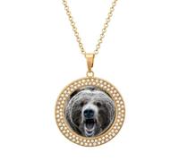 Grizzly Bear Howl Personalized Picture Necklace Photo Pendant Custom Memorial Jewelry for Women
