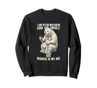 Grizzly Bear I am often mistaken for an adult Sarcastic Sweatshirt