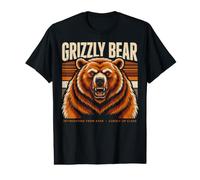 Grizzly Bear Intimidating from Afar Cuddly Up Close Value Graphic T-Shirt