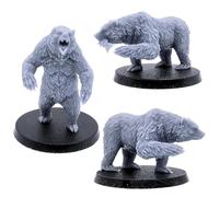 Grizzly Bear Miniature Figure for Giant 28mm Dungeons and Dragons Miniature Gaming, Fantasy Role Playing Games