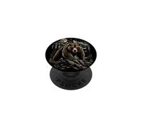 Grizzly Bear Moon Wilderness Wildlife Mountain Art PopSockets Adhesive PopGrip