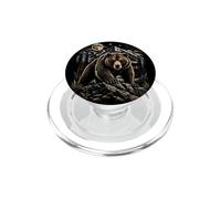 Grizzly Bear Moon Wilderness Wildlife Mountain Art PopSockets PopGrip for MagSafe