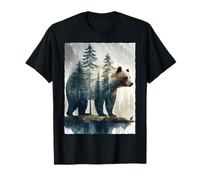 Grizzly Bear Pine Forest Mountain Camping Hiking Nature T-Shirt