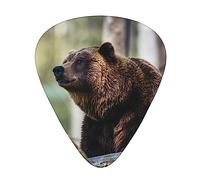 Grizzly Bear Print Guitar Picks Personalized Novelty Guitar Plectrums For Electric Guitar Acoustic Guitar 12 Pack