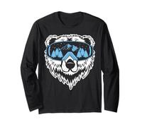 Grizzly Bear Snowboard Goggles Skiing Snow Winter Mask Long Sleeve T-Shirt