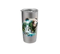 Grizzly Bear Stream Mountain Stainless Steel Insulated Tumbler