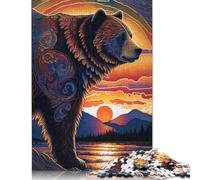 Grizzly Bear Style 2 Puzzle for Adults And Teenagers 1000 Pieces Wooden Puzzle for Adults And Teenager Home Educational Games DIY Toys 1000pcs (75x50cm)