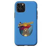 Grizzly Bear With Sunglasses California Aesthetic Surf Retro Case for iPhone 11 Pro