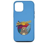 Grizzly Bear With Sunglasses California Aesthetic Surf Retro Case for iPhone 12/12 Pro