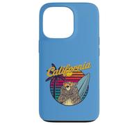 Grizzly Bear With Sunglasses California Aesthetic Surf Retro Case for iPhone 13 Pro