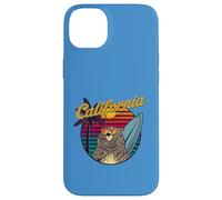 Grizzly Bear With Sunglasses California Aesthetic Surf Retro Case for iPhone 14 Plus