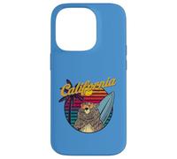 Grizzly Bear With Sunglasses California Aesthetic Surf Retro Case for iPhone 14 Pro
