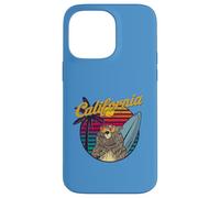 Grizzly Bear With Sunglasses California Aesthetic Surf Retro Case for iPhone 14 Pro Max