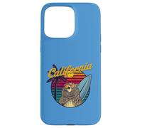 Grizzly Bear With Sunglasses California Aesthetic Surf Retro Case for iPhone 15 Pro Max