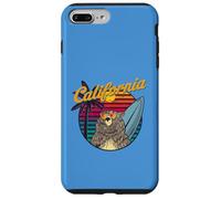 Grizzly Bear With Sunglasses California Aesthetic Surf Retro Case for iPhone 7 Plus/8 Plus