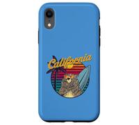 Grizzly Bear With Sunglasses California Aesthetic Surf Retro Case for iPhone XR