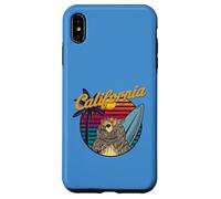 Grizzly Bear With Sunglasses California Aesthetic Surf Retro Case for iPhone XS Max