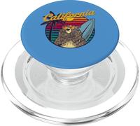 Grizzly Bear With Sunglasses California Aesthetic Surf Retro PopSockets PopGrip for MagSafe