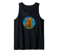 Grizzly Bear Zoo Animal - Van Gogh Starry Night Style Tank Top