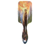 Grizzly Bears Landscape Massage Hair Brush, Anti Static Brush Hair, Hair Brush Men