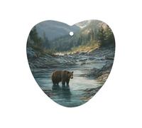 Grizzly Bears Morning In Mountains Car Air Freshener Hanging Card 1Pack Love form