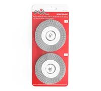 Grizzly Electric joint brush replacement brush wire brush set of 2 joint cleaner: Metal grout brushes set of 2 for Grizzly EFB 400 and EFB 401 blister