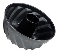 Grizzly Fluted Ring Cake Tin - Non-Stick Carbon Steel Pan - High Rim 22 cm (8.6 inch) - Black, Round Mould