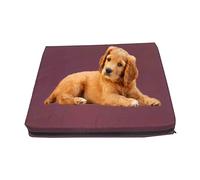 GRIZZLY FOAM 5cm/2inch Thick Dog Bed Pads, sleeping bed pads, Premium Waterproof Washable with Removeable Zipped Cover Ask Any Size (Burgundy, 90x60x5cm)