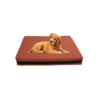 GRIZZLY FOAM Waterproof Dog Bed Cushion Pet Bed and Mattress Indoor Outdoor with Removable Zipped Cover Ask for Any Customize Size (Orange, 77x52x5cm)