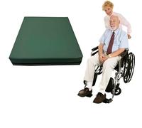 GRIZZLY FOAM Wheelchair Seat Pad Waterproof Seat Cushion Full Support, Elderly, Comfort Seat Aid, Multi-use Removeable Zipped Cover Ask Any Custom Size (Bottle Green, 18x18x3inch 45x45x7.5cm)