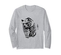 Grizzly Grizzly Bear Motif Bear Predator Claws Teeth Long Sleeve T-Shirt