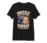 Grizzly on the Outside Cuddly on the Inside Bear Premium T-Shirt