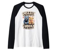Grizzly on the Outside Cuddly on the Inside Bear Raglan Baseball Tee