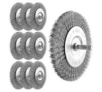 Grizzly set of 10 joint brushes, for electric joint brushes, 401, round wire metal brush