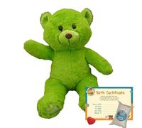 Grizzly the Grouchy Bear Make a Bear 16" (40cm) Soft Plush Teddy Bear | Stuff your Own | Wishing Heart, Bag of Fluff & Birth Certificate Included