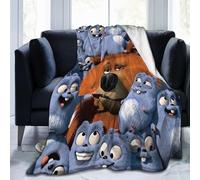 Grizzy Comedy and The Adventure Lemmings Animated Throw Blanket Soft Plush Blankets and Throws Decor for Soft Cozy Lightweight Warm Party Decor for Bed Sofa 80"X60"