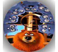 Grizzy & the Lemmings Cake Picture, Edible Photo for Cakes, Premium Edible Paper Cake Topper, Diameter 20 cm, Grizzy & the Lemmings K5