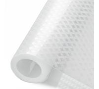 GRKJGytech Waterproof Shelf and Drawer Liners for Kitchen Cabinet, No Slip Refragerator Liner Cupboard Mats Non Adhesive EVA Place Mats Roll - Clear Argyle 30x600cm