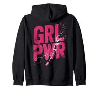 GRL PWR Girl Woman Power Female Strength Feminist Zip Hoodie