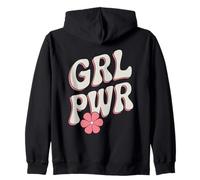 GRL PWR Girl Woman Power Female Strength Feminist Zip Hoodie