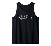 GRL Pwr Varsity Classic Vintage Inspired Retro Tank Top