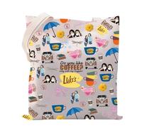 Grlmore Girl Tv Show Tote Bag Oy With The Poodles Already Tv Show Fans Gift Roryy Lorelai Shopping Bag (Cotton, like COFFEE tote 2uk)