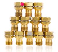 GRLP4 LP Gas Conversion Kit Propane Orifice Replacement Part Compatible with Frigidaire Kenmore Electrolux Range/Cooktop/Stove, 12 PCS, Brass, with Instruction