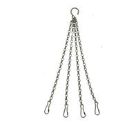 Gro Garden Products Hanging Basket Chains - 4 Strand Clip on For Hanging Baskets 42cm (16.5") long - Replacements - For 10" 12" & 14" Flower Hanging Baskets - Pack of 10
