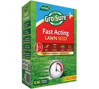Gro-Sure Fast Acting Lawn Seed 10M² Quick Growing Hard Wearing Grass Ideal For Bare Patches & Overseeding