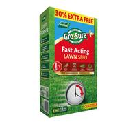 Gro-Sure Fast Acting Lawn Seed 13M² Box, Quick Germinating Grass Seed For Overseeding & Bare Patch Repair