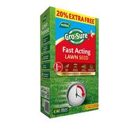 Gro-Sure Fast Acting Lawn Seed 36M² Box, Quick Germinating Grass Seed For Overseeding & Bare Patch Repair